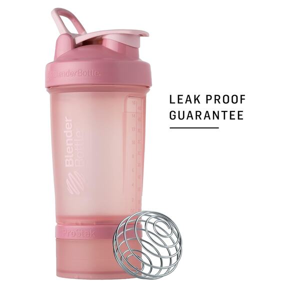 NWT BlenderBottle 22oz ProStak Shaker Bottle with Pill Organizer, Rose Pink - Picture 7 of 12